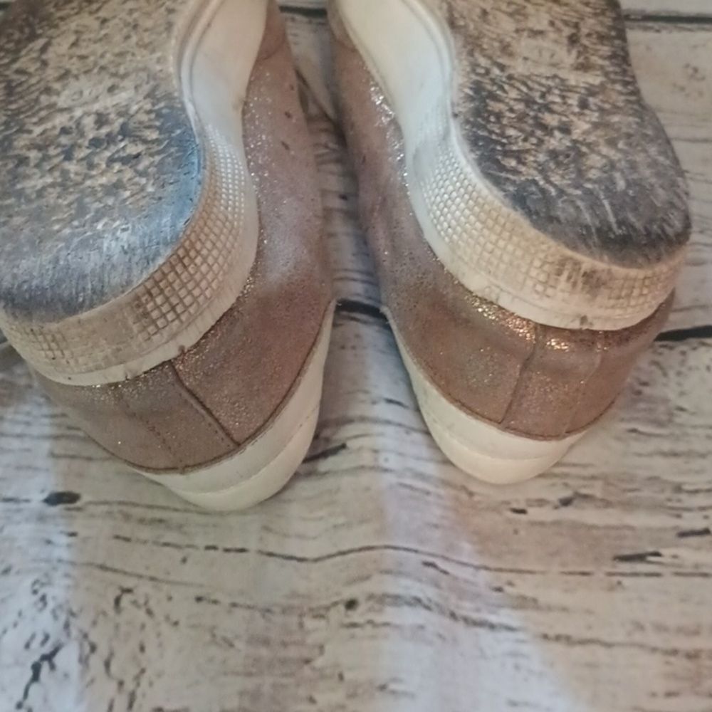 Golden Goose Metallic Gold May GGDB Sneakers Tennis Shoes 37 - Picture 9 of 11